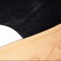 FP835-F HILASON WESTERN WOOL FELT SADDLE PAD W/ OFF WHITE ALLIGATOR PRINT LEATHE