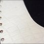 FP835-F HILASON WESTERN WOOL FELT SADDLE PAD W/ OFF WHITE ALLIGATOR PRINT LEATHE