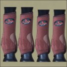 MEDIUM HILASON BROWN HORSE FRONT REAR LEG PROTECTION ULTIMATE SPORTS BOOT 4 PACK