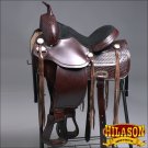 TT106-F HILASON FLEX-TREE ENDURANCE TRAIL RIDING WESTERN LEATHER SADDLE 17"