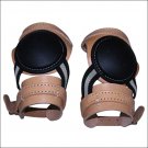 HILASON WESTERN HORSE TACK LEG PROTECTION LEATHER SKID BOOTS RUSSET