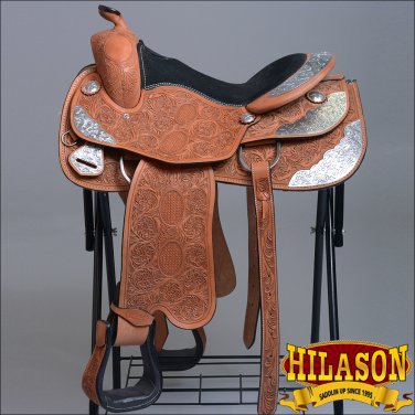 OS062F- HILASON WESTERN EQUITATION SHOW TRAIL PLEASURE HORSE RIDING SADDLE 16"