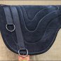 SP203F- HILASON HORSEMANSHIP LEATHER BAREBACK WESTERN TREELESS SADDLE PAD BLACK