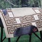 FEP312 HILASON WESTERN NEW ZEALAND WOOL HORSE SADDLE BLANKET SAND & BROWN