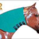 MEDIUM HILASON TURQUOISE HEAVY DUTY HORSE NEOPRENE NECK SWEAT WRAP GROOMING TACK