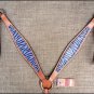 HILASON WESTERN LEATHER HORSE BREAST COLLAR HAND PAINT PURPLE ZEBRA