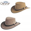 CONNER HANDMADE BC HATS BAC PAC TRAVELLER SUEDE AUSTRALIAN LEATHER HAT
