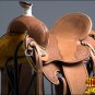 RS112-F HILASON WESTERN LEATHER BIG KING WADE RANCH COWBOY ROPING SADDLE 15"