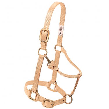 SAND WEAVER WESTERN TACK ADJUSTABLE HORSE HALTER 1" AVERAGE HORSE BRASS SNAP