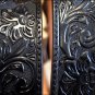 34in. JUSTIN CLASSIC WESTERN GENUINE LEATHER MEN BELT WITH LONGHORN BUCKLE BLACK