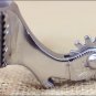 HILASON BRUSHED STAINLESS STEEL MEN SPURS ENGRAVED GERMAN SILVER TRIM