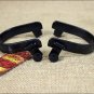 HILASON BLACK STEEL MEN ROPER SPURS PLAIN BAND ROSEBUD ROWELS