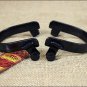 HILASON BLACK STEEL MEN ROPER SPURS PLAIN BAND ROSEBUD ROWELS
