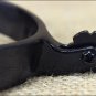 HILASON BLACK STEEL MEN ROPER SPURS PLAIN BAND ROSEBUD ROWELS