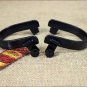 HILASON BLACK STEEL MEN ROPER SPURS PLAIN BAND ROSEBUD ROWELS