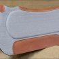 FP820F- HILASON WESTERN COTTON WOOL FELT GEL GREY SADDLE PAD W/ COWHIDE LEATHER