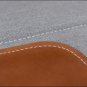 FP820F- HILASON WESTERN COTTON WOOL FELT GEL GREY SADDLE PAD W/ COWHIDE LEATHER