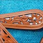 V1 HILASON LEATHER WESTERN HORSE ONE EAR BRIDLE HEADSTALL BREAST COLLAR TAN