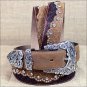 34 inch C50499 TONY LAMA BROWN KAITLYN CRYSTAL WESTERN LEATHER LADIES BELT