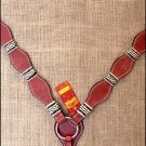 HILASON WESTERN RAWHIDE BRAIDED LEATHER HORSE BREAST COLLAR - MAHOGANY