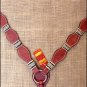 HILASON WESTERN RAWHIDE BRAIDED LEATHER HORSE BREAST COLLAR - MAHOGANY