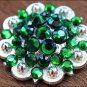 SET OF 2 050OL GREEN CRYSTALS BERRY CONCHO RHINESTONE HEADSTALL SADDLE