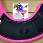 JT11102 MEDIUM TOUGH 1 NO TURN QUICK WRAP VENTED NEOPRENE HORSE BELL BOOTS PINK