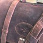 GLANOR TOUGH RUSTIC CHESTNUT BROWN VINTAGE LEATHER BRIEFCASE BACKPACK LAPTOP BAG