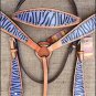 HILASON WESTERN LEATHER HORSE BRIDLE HEADSTALL BREAST COLLAR PURPLE ZEBRA