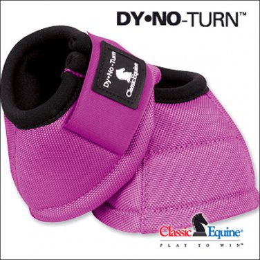 N100F SMALL FUCHSIA CLASSIC EQUINE DYNO HORSE NO TURN BELL BOOTS PAIR