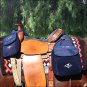 10X9 PROFESSIONAL CHOICE AQHA NEOPRENE FRONT SADDLE BAGS W/ ZIPPER TOP POCKETS