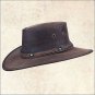 BARMAH SQUASHY BRONCO HAT FOLDABLE LEATHER UV WATER RESIST CHOCOLATE