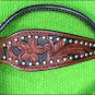 HILASON WESTERN LEATHER HORSE ONE EAR BRIDLE HEADSTALL BREAST COLLAR MAHOGANY