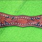 HILASON WESTERN LEATHER HORSE ONE EAR BRIDLE HEADSTALL BREAST COLLAR MAHOGANY