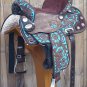 OS204RO 15" HILASON WESTERN LEATHER BARREL RACING TRAIL PLEASURE HORSE SADDLE