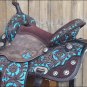OS204RO 15" HILASON WESTERN LEATHER BARREL RACING TRAIL PLEASURE HORSE SADDLE