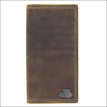 JUSTIN WESTERN TRI FOLD LEATHER MENS WALLLET BENT RAIL TAN