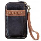 AMERICAN WEST BANDANA CASTLE ROCK LADIES CELL PHONE CASE WALLET PURSE BAG TAN