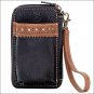 AMERICAN WEST BANDANA CASTLE ROCK LADIES CELL PHONE CASE WALLET PURSE BAG TAN