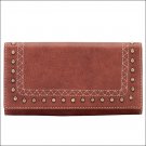 AMERICAN WEST BANDANA MISSOULA FLAP WALLET LADIES PURSE WALLET SADDLE TAN