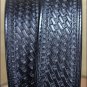 36 inch JUSTIN BLACK BASKET WEAVE BRONCO LEATHER BELT REMOVABLE SILVER BUCKLE