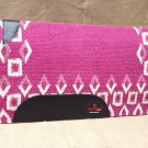 MADE IN USA FE281 HILASON WESTERN WOOL SHOCK BUSTER SADDLE BLANKET PAD PINK