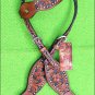 HILASON WESTERN LEATHER HORSE ONE EAR BRIDLE HEADSTALL MAHOGANY