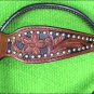 HILASON WESTERN LEATHER HORSE ONE EAR BRIDLE HEADSTALL MAHOGANY