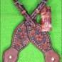 HILASON WESTERN LEATHER HORSE ONE EAR BRIDLE HEADSTALL MAHOGANY