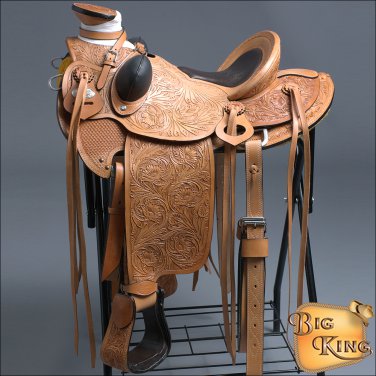 HILASON BIG KING SERIES WESTERN WADE RANCH ROPING COWBOY TRAIL HORSE SADDLE