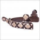 CLASSIC EQUINE GREYED IRON GIST DESIGN LARGE DIAMOND DOT SPUR