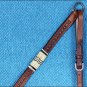 HILASON WESTERN LEATHER HORSE BREAST COLLAR RAWHIDE BRAIDED MAHOGANY