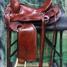 OS104MRED-F HILASON WESTERN BIG KING WADE RANCH COWBOY TRAIL ROPING SADDLE 15"