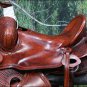OS104MRED-F HILASON WESTERN BIG KING WADE RANCH COWBOY TRAIL ROPING SADDLE 15"